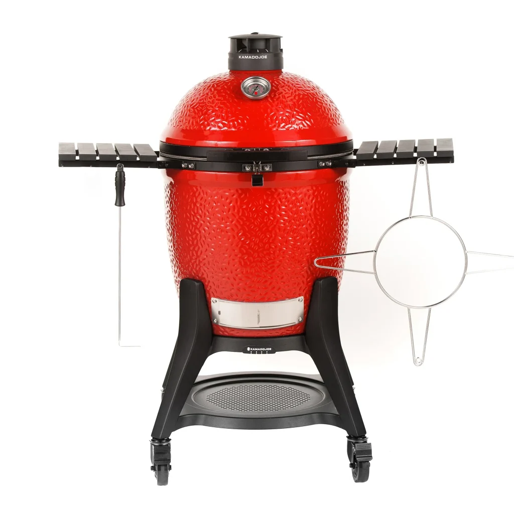 Kamado Joe Classic III ceramic kamado in red — Best Premium Alternative pick in Smoke and Lump's Best UK Kamado guide
