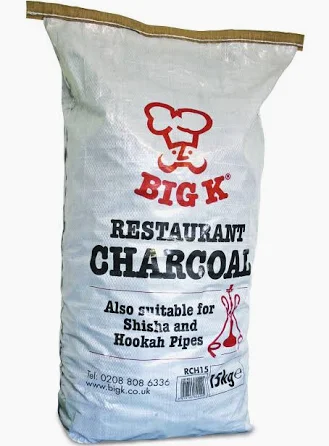 Best UK BBQ charcoal 2026 — Big K El Cubano (Marabu) 15kg sack, Smoke and Lump six-pick Buying Guide hero image.