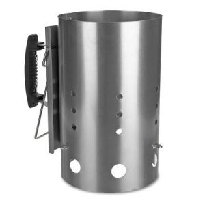 LIVIVO Deluxe chimney starter with wooden safety handle