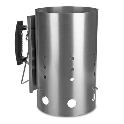LIVIVO Deluxe chimney starter with wooden safety handle