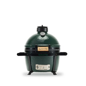 The Big Green Egg MiniMax on its carrier, on a white background.