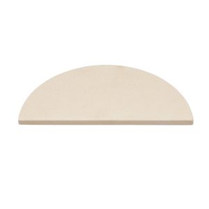 Monolith Classic deflector stone — a single cream ceramic half-moon plate, photographed at a low angle on white